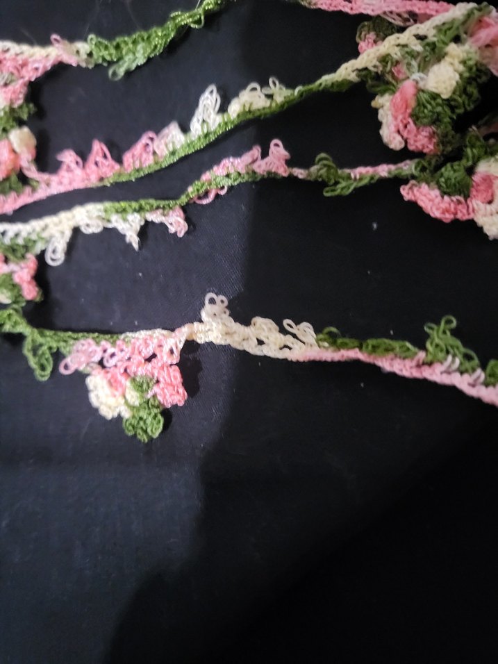 Renkli Dantel Kadın.  İĞNE OYASI. tülebNt OYASI SIFIR - Görsel 2