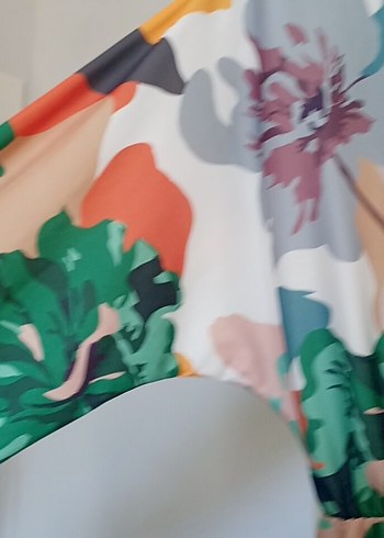 Zara Çok Renk li. UZUN KOLLU UZUN ETEKLİ ELBİSE
