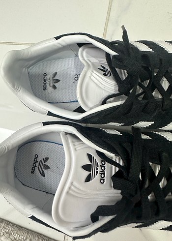 Gazelle Kadın Siyah Beyaz Adidas Spor Ayakkabı - Görsel 7