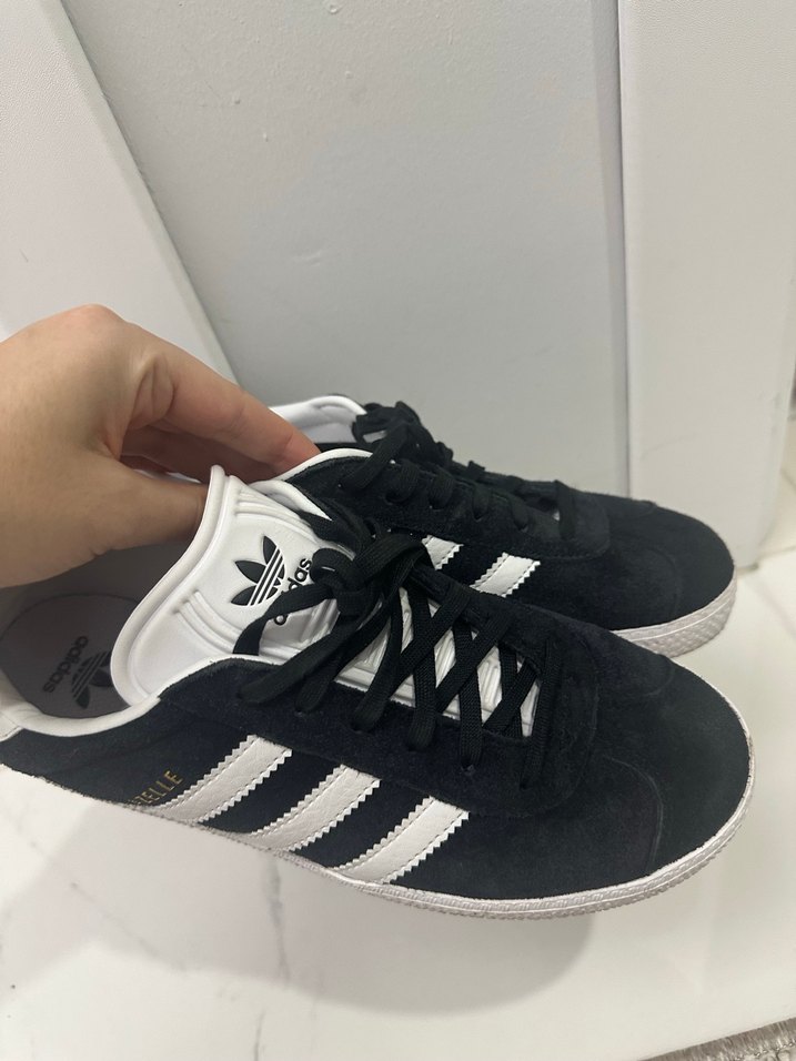 Gazelle Kadın Siyah Beyaz Adidas Spor Ayakkabı - Görsel 3