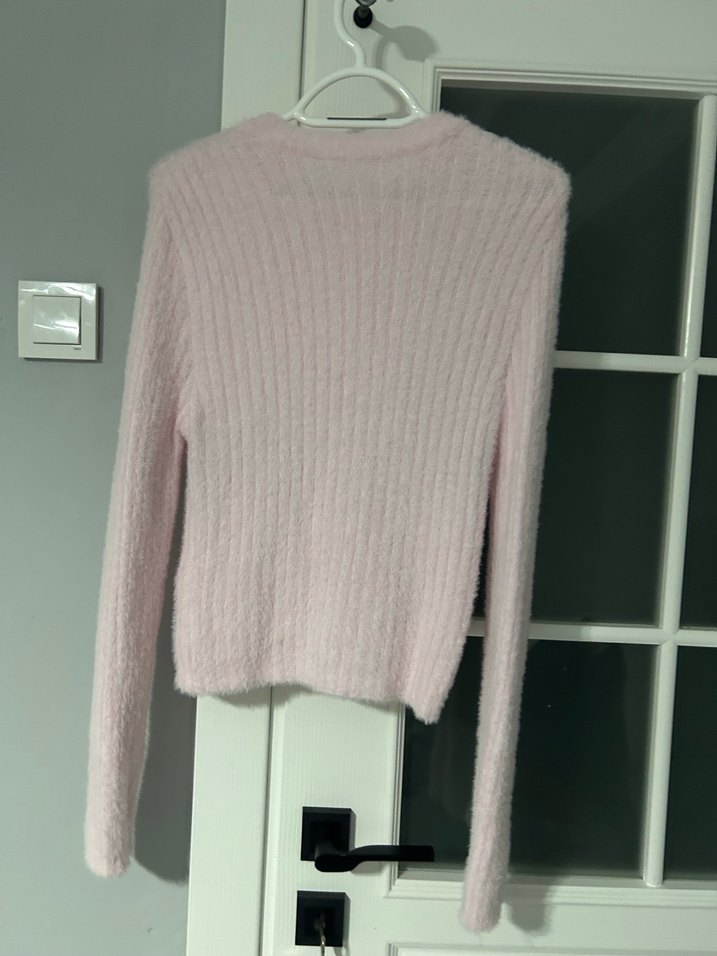 Pembe Triko Kadın Kazak - Görsel 2