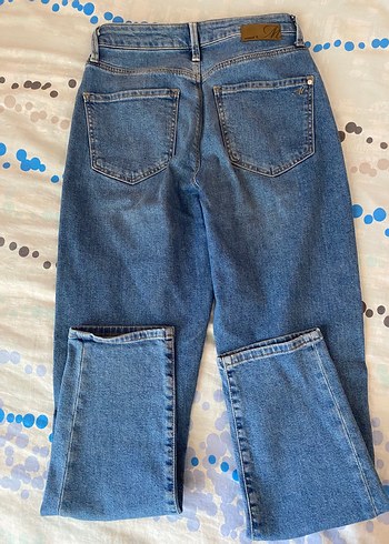 27 Beden Kadın Mavi Denim Mom Jean