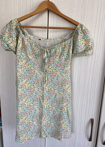 Çiçek desenli mini elbise
