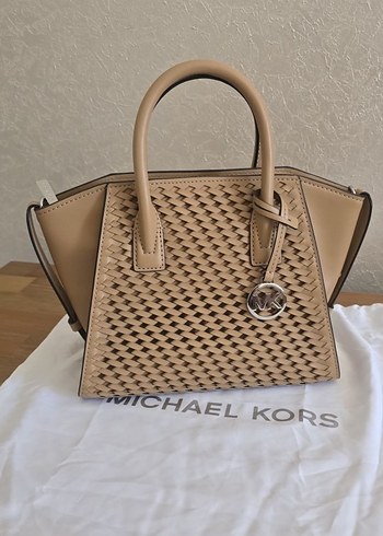 Michael Kors Bej Orgu Deri El Cantasi