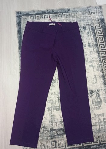 46 Beden Kadın Mor Kumaş Pantolon