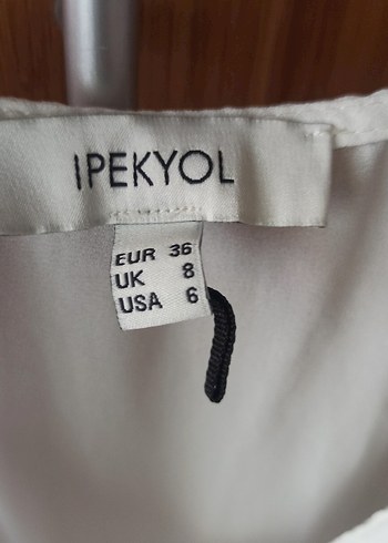 36 Beden Kadın Beyaz Uzun sıfır Kollu V Yaka elbise