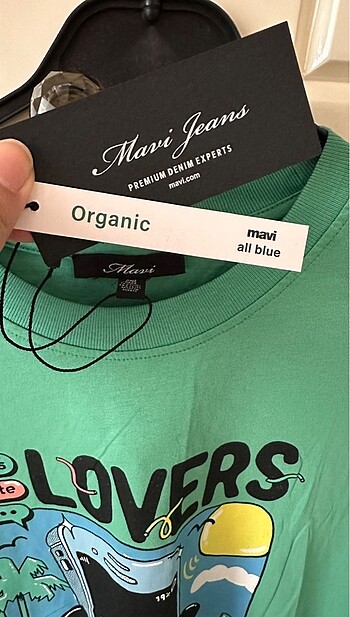 m Beden Mavi Oversize tshirt