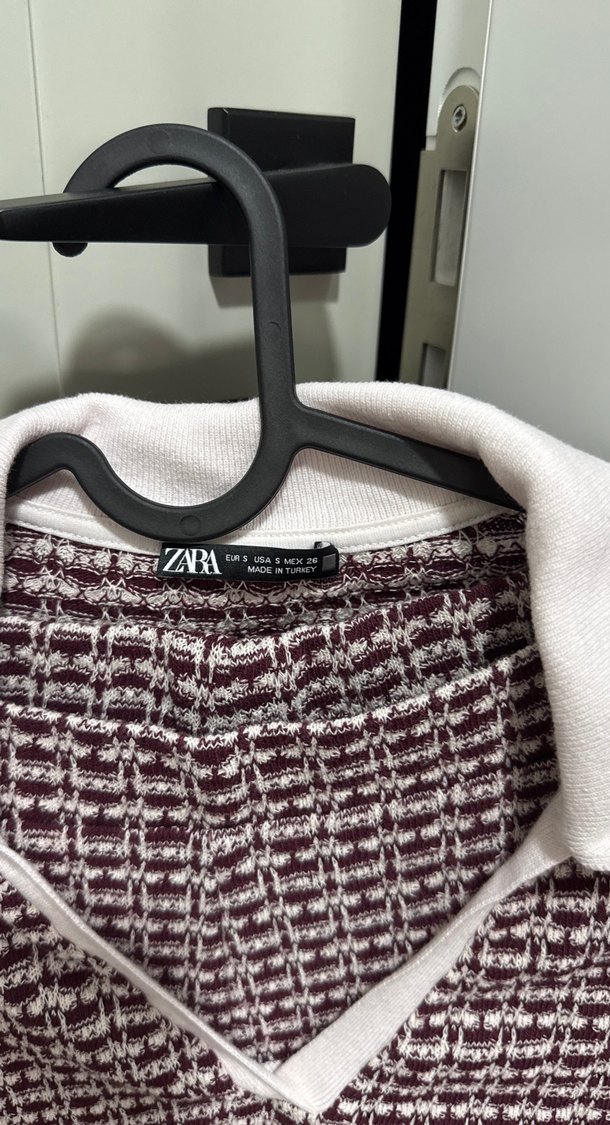 ZARA Bordo V Yaka Kısa Kollu takım - Görsel 2