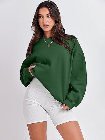 StilEvery Oversize Koyu Yeşil Sweatshirt