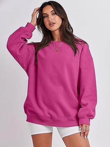 StilEvery Oversize Kadın Fuşya Sweatshirt