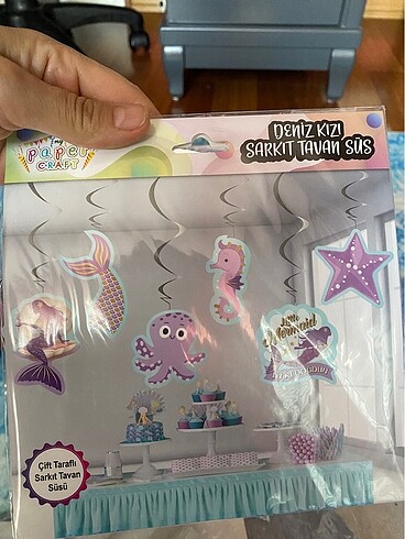  deniz kızı doğum günü süsü