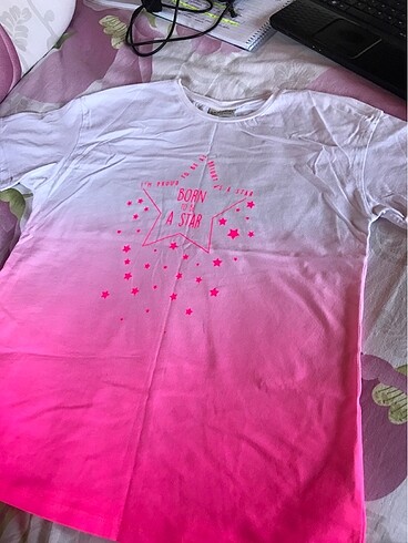 11-12 Yaş Beden pembe Renk T-shirt cocuk