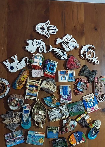 MAGNET Renkli Çeşitli Ev Dekoratif Süsler 37 adet hepsi