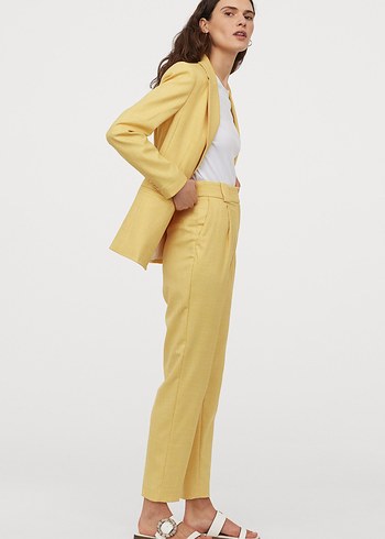 Sarı Midi Kadın Blazer Ceket H&M