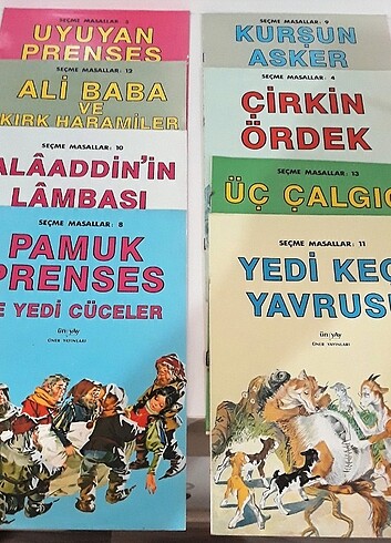 Seçme Masallar 8 Çeşit Set.
