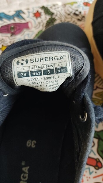 39 Beden lacivert Renk Superga ayakkabı orijinal