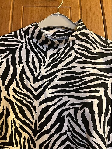 Zebra desen bluz - Görsel 2