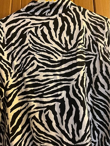 Zebra desen bluz - Görsel 4