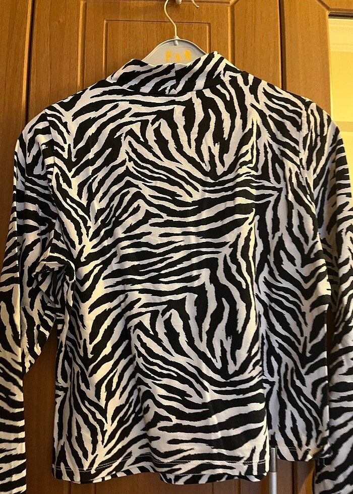Zebra desen bluz - Görsel 3