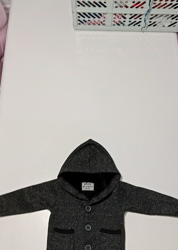 Düğmeli Gri Erkek Çocuk Yün ceket - Görsel 2