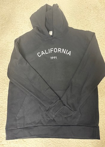 Kadın Siyah Kapüşonlu Sweatshirt