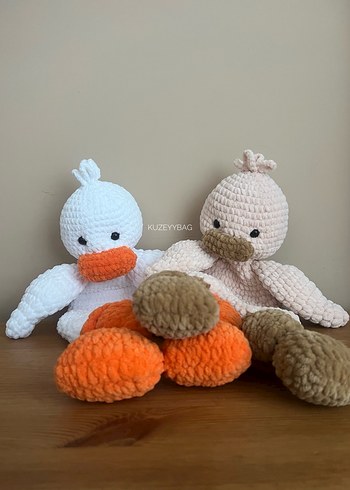 Pembe Peluş Ördek Oyuncak - Görsel 3