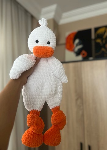 Pembe Peluş Ördek Oyuncak - Görsel 2