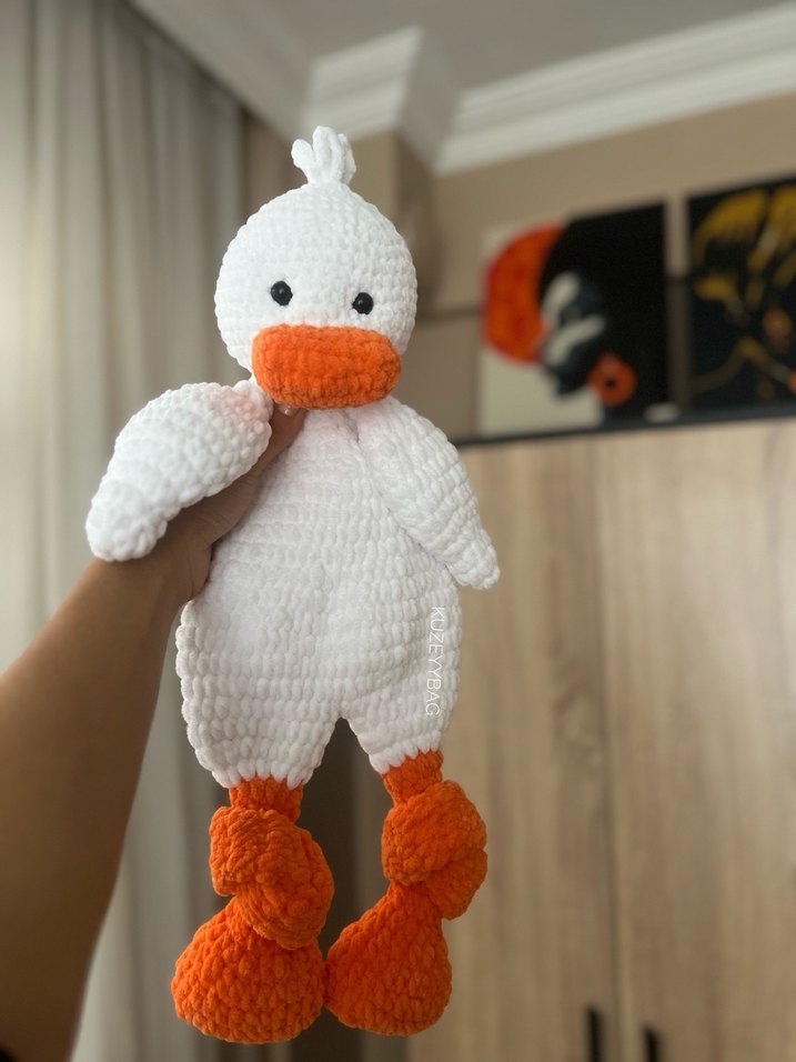 Pembe Peluş Ördek Oyuncak - Görsel 2