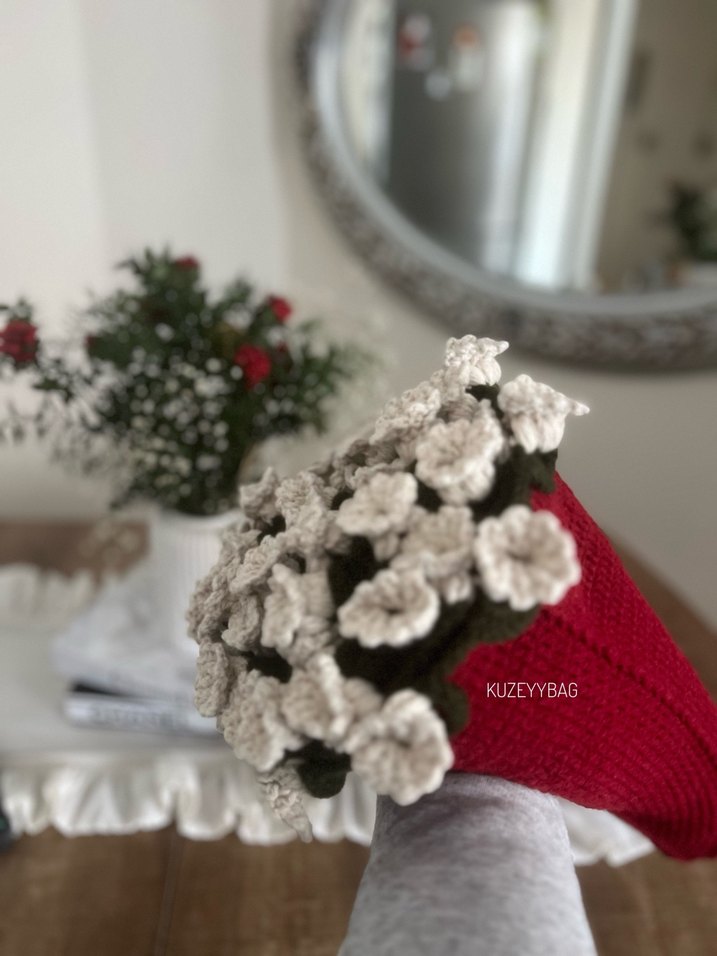 Bordo buket battaniye - Görsel 2