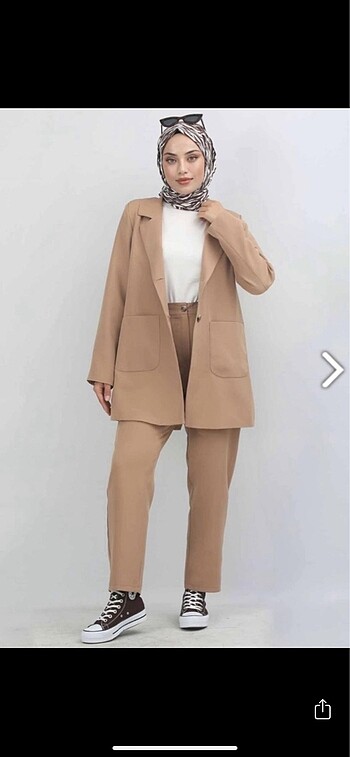 Camel rengi 42 beden ceket takım