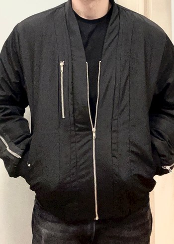 Siyah Erkek Bomber Ceket/Mont - Görsel 3