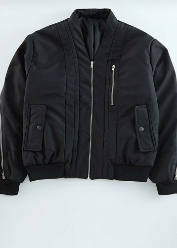 Siyah Erkek Bomber Ceket/Mont - Görsel 4