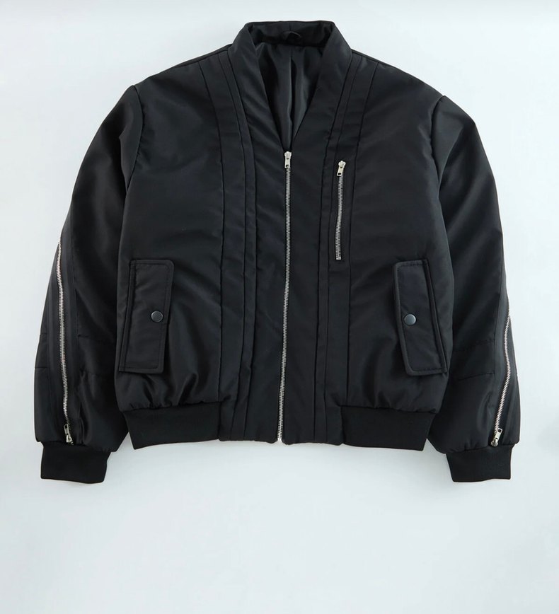 Siyah Erkek Bomber Ceket/Mont - Görsel 4