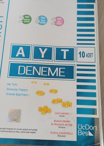 AYT fen Deneme Sınavı 10 Adet