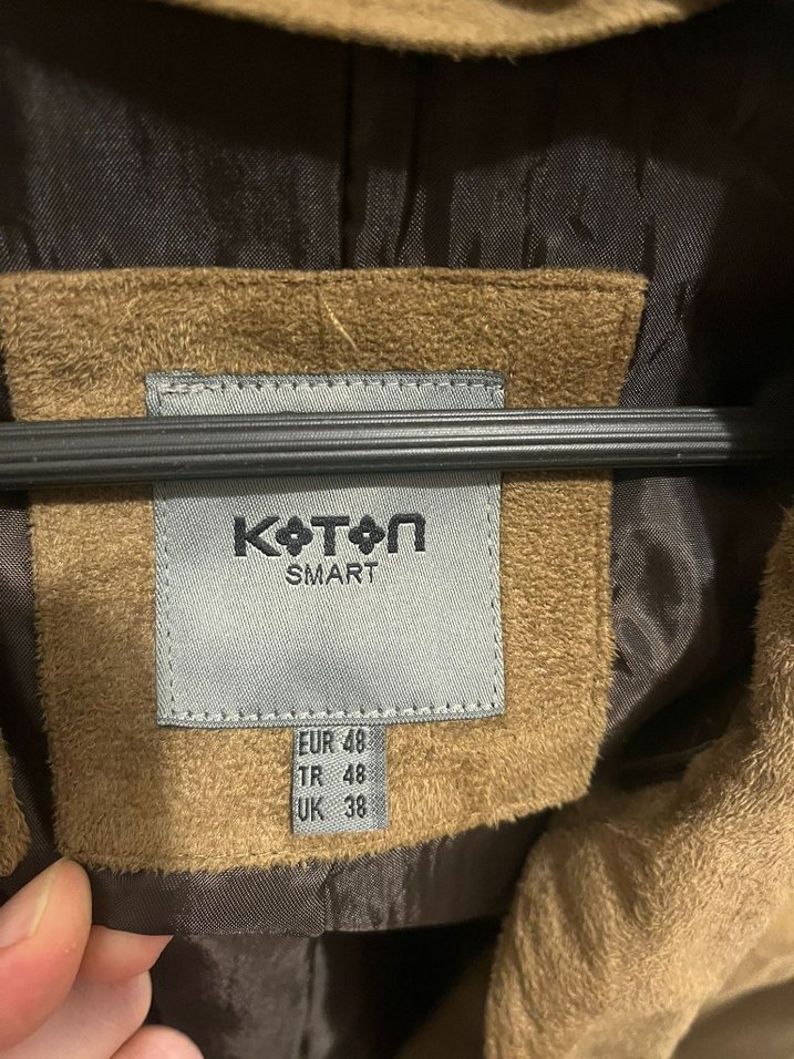 Deri Görünümlü Kahverengi Erkek Ceket - Görsel 4