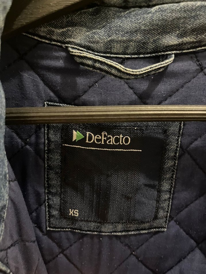 Düğmeli Koyu Mavi Denim Ceket - Görsel 3