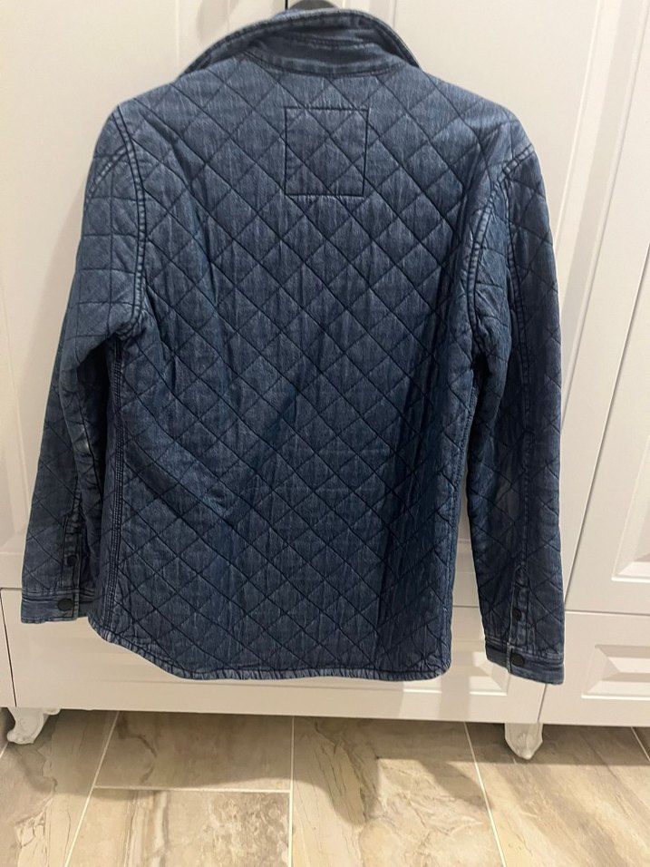 Düğmeli Koyu Mavi Denim Ceket - Görsel 2