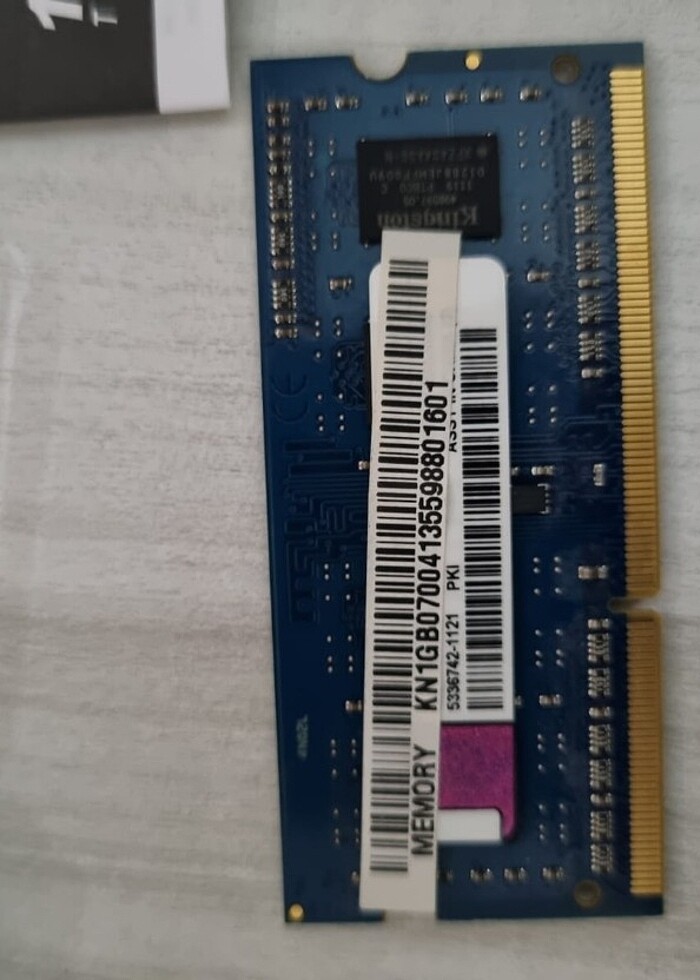Kingston solid DDR3 1333 mhz 1 gb - Görsel 2
