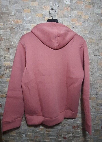 s Beden pembe Renk Gül Kurusu Kapüşonlu Sweatshirt 3İplk 