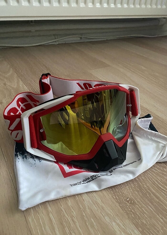 0 racecraft replika kırmızı goggle - Görsel 2