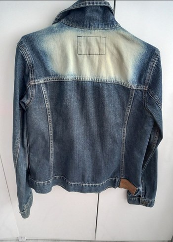 Düğmeli Mavi Kadın Denim Ceket - Görsel 3