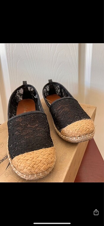 Diğer Siyah dantel espadril