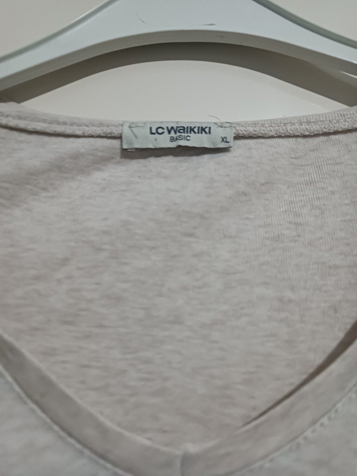 Bej V Yaka bluz - Görsel 2