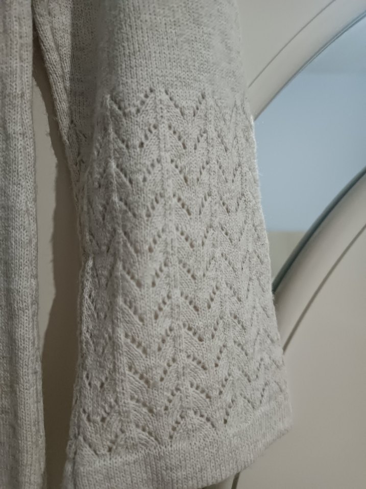 Kadın Beyaz Triko Midi Kazak - Görsel 2