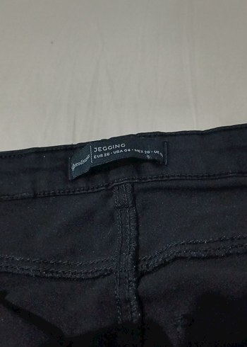 Lacivert Kadın Denim Pantolon Midi Boy - Görsel 2