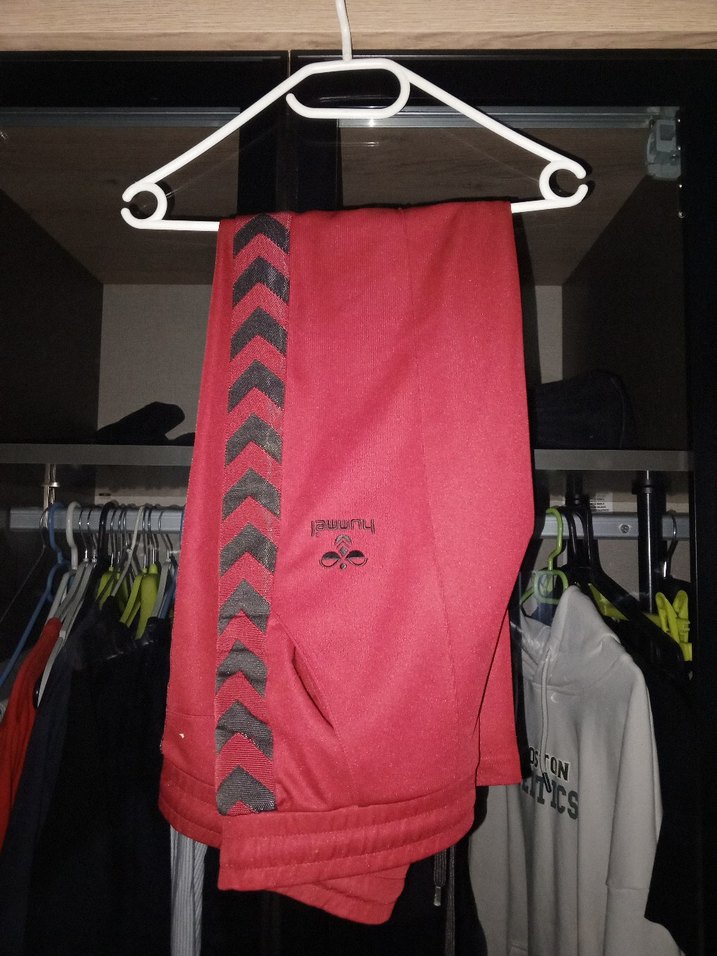 Kırmızı orjinal hummel bordo eşofman altı - Görsel 4