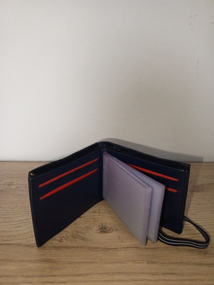 lacivert Kareli Erkek Cüzdanı - Görsel 2