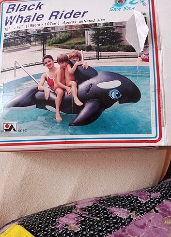 Beden Black whale rider şişme balina.