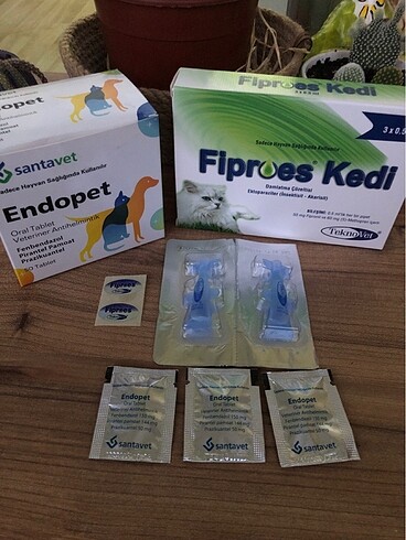 Fiproes kedi iki adet+ endopet iç parazit