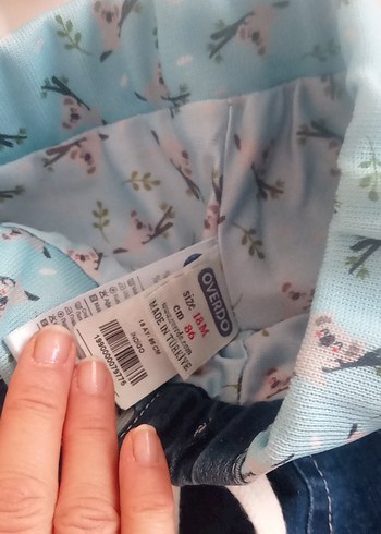 kiz Çocuk Renkli Baskılı Kot Pantolon - Görsel 2